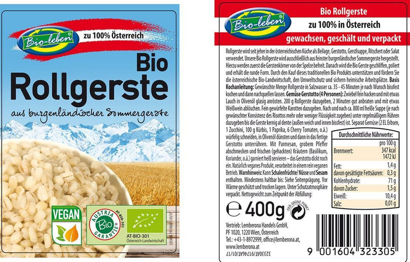Bio Rollgerste aus Österreich