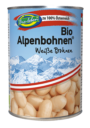Weiße Bio Bohnen aus Österreich in der Dose